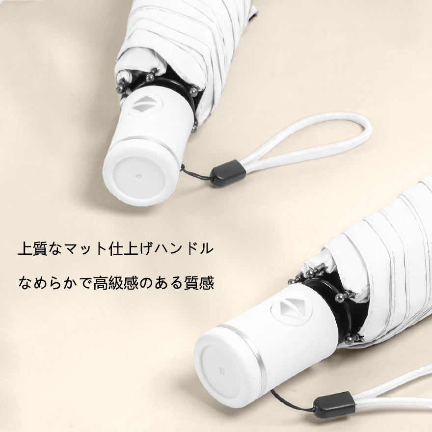 完全遮光 自動開閉折りたたみ日傘｜超軽量6本骨・バイカラーデザイン